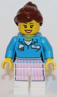 LEGO Minifigure-Ice Cream Jo - Reddish Brown Hair-The LEGO Movie-TLM085-Creative Brick Builders